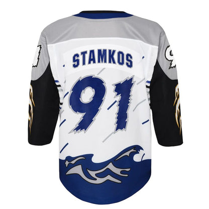 TB.Lightning #91 Steven Stamkos Special Edition 2.0 Premier Player Jersey White Stitched American Hockey Jerseys CustomName