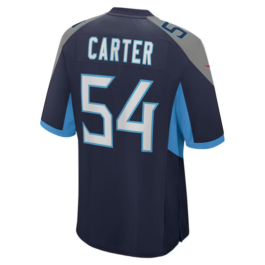 T.Titans #54 Lorenzo Carter Navy Team Game Stitched American Football Jersey