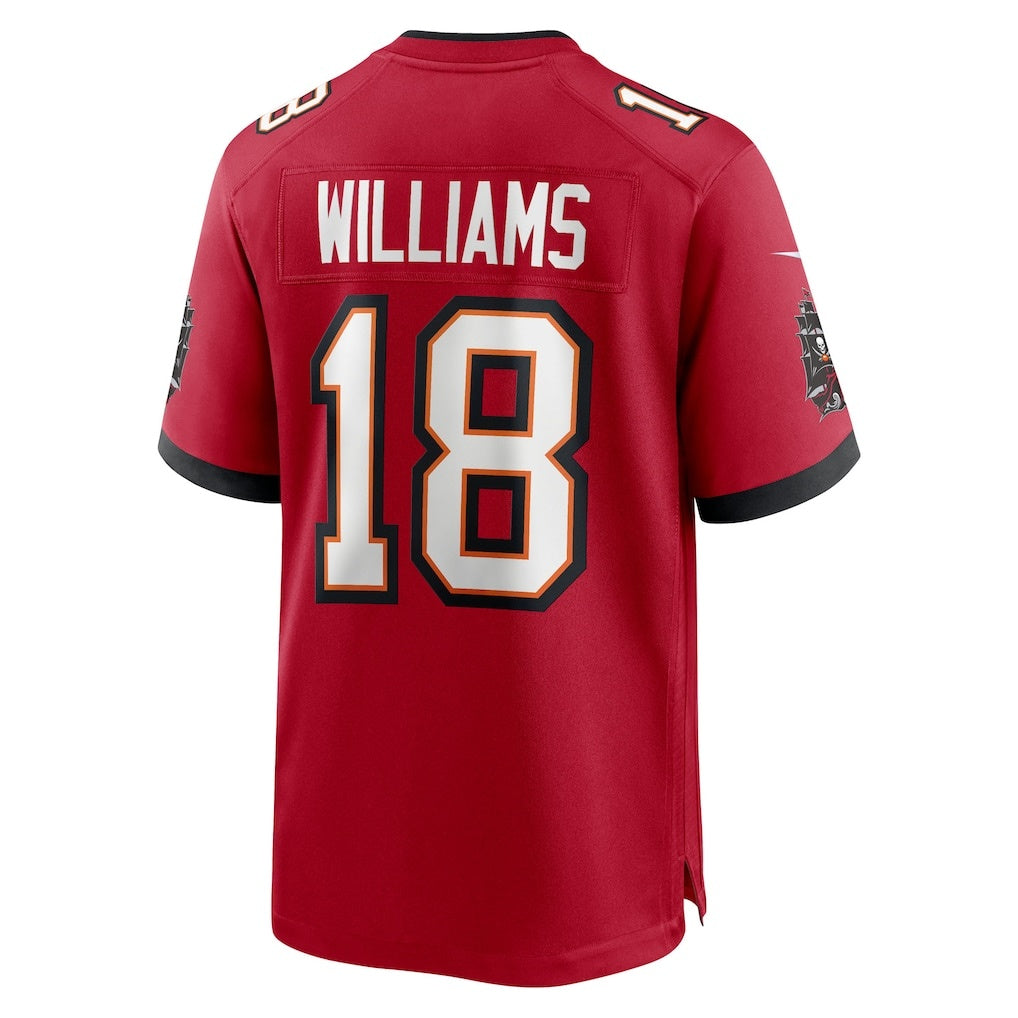 TB.Buccaneers #18 Josh Williams Red Team Game American Football Jerseys CustomName