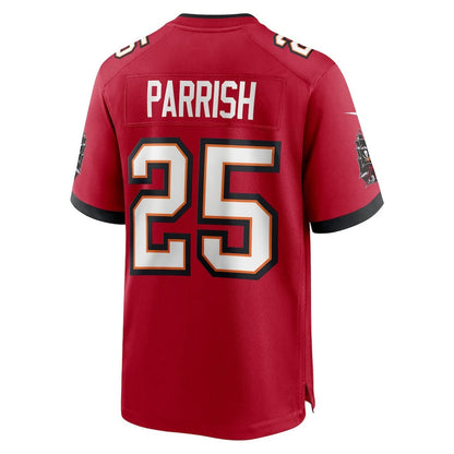 TB.Buccaneers #25 Jacob Parrish Red Team Game American Football Jerseys CustomName