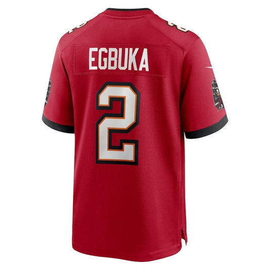 TB.Buccaneers #2 Emeka Egbuka Red Team 50th Season Game American Football Jerseys CustomName