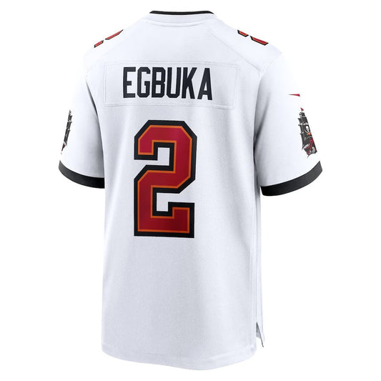 TB.Buccaneers #2 Emeka Egbuka White 50th Season Game American Football Jerseys CustomName