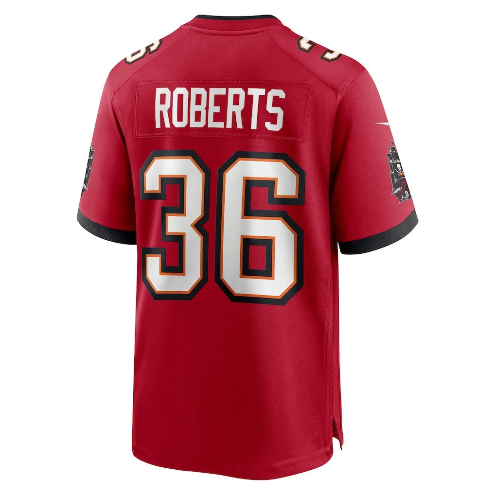 TB.Buccaneers #36 JJ Roberts Red Team Game American Football Jerseys CustomName