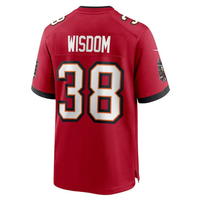TB.Buccaneers #38 Rashad Wisdom Red Team Game American Football Jerseys CustomName