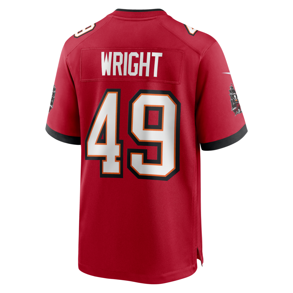TB.Buccaneers #49 Owen Wright Red Team Game American Football Jerseys CustomName