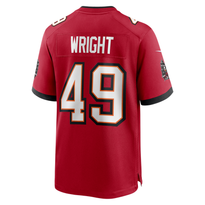 TB.Buccaneers #49 Owen Wright Red Team Game American Football Jerseys CustomName