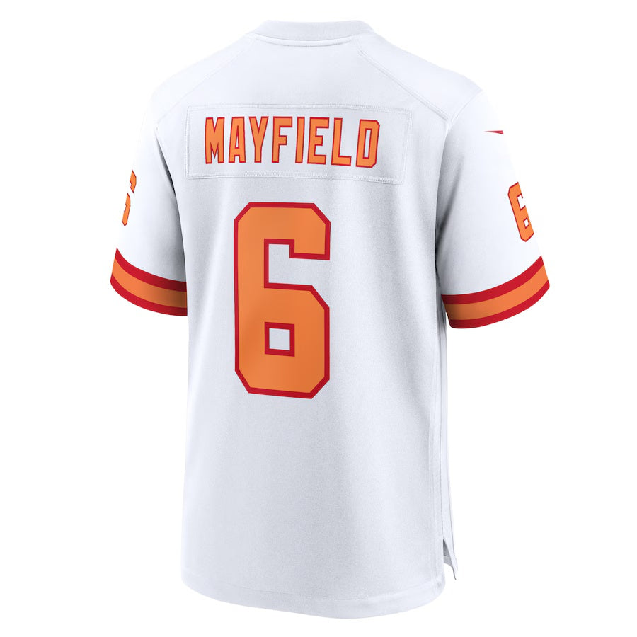 TB.Buccaneers #6 Baker Mayfield '76 White 50th Season Game Stitched American Football Jerseys