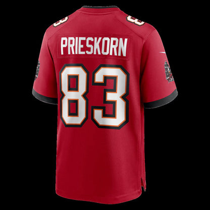 TB.Buccaneers #83 Caden Prieskorn Red Team Game American Football Jerseys CustomName