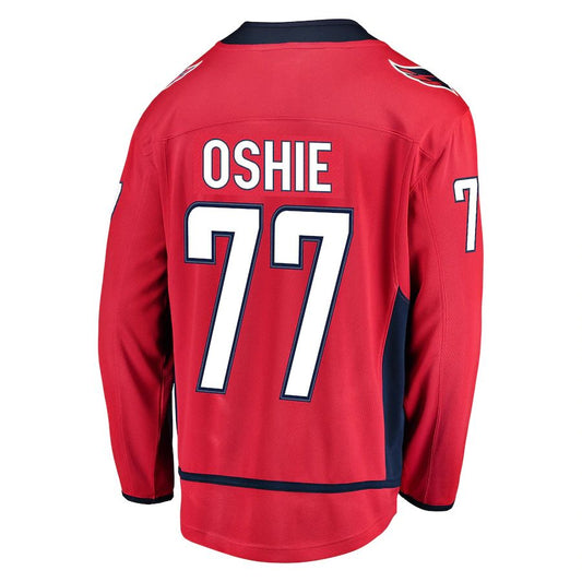 W.Capitals #77 TJ Oshie Fanatics Branded Breakaway Player Jersey Red Stitched American Hockey Jerseys CustomName