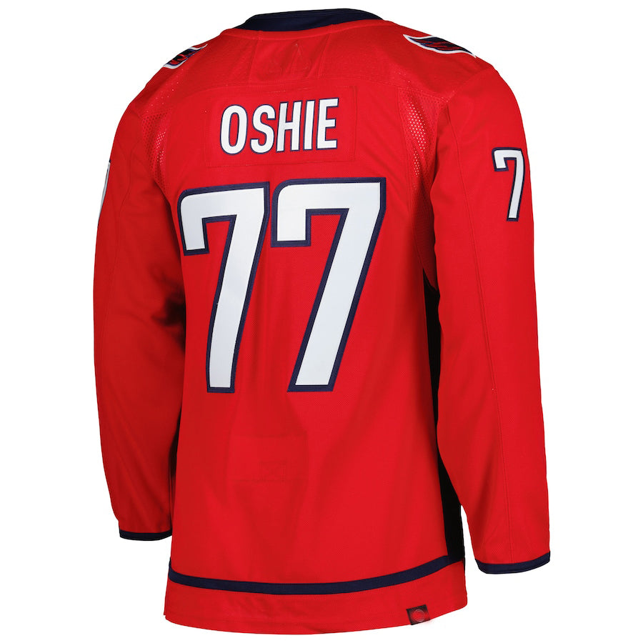 W.Capitals #77 TJ Oshie Home Primegreen Authentic Pro Player Jersey Red Stitched American Hockey Jerseys CustomName