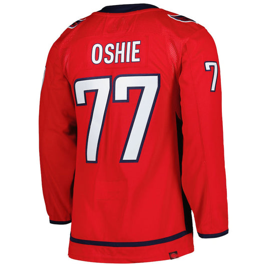 W.Capitals #77 TJ Oshie Home Primegreen Authentic Pro Player Jersey Red Stitched American Hockey Jerseys CustomName