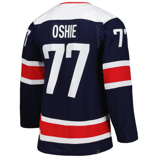 W.Capitals #77 TJ Oshie Primegreen Authentic Pro Alternate Player Jersey Navy Stitched American Hockey Jerseys CustomName
