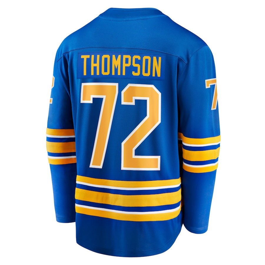 B.Sabres #72 Tage Thompson Fanatics Branded Home Breakaway Player Jersey Royal Stitched American Hockey Jerseys CustomName