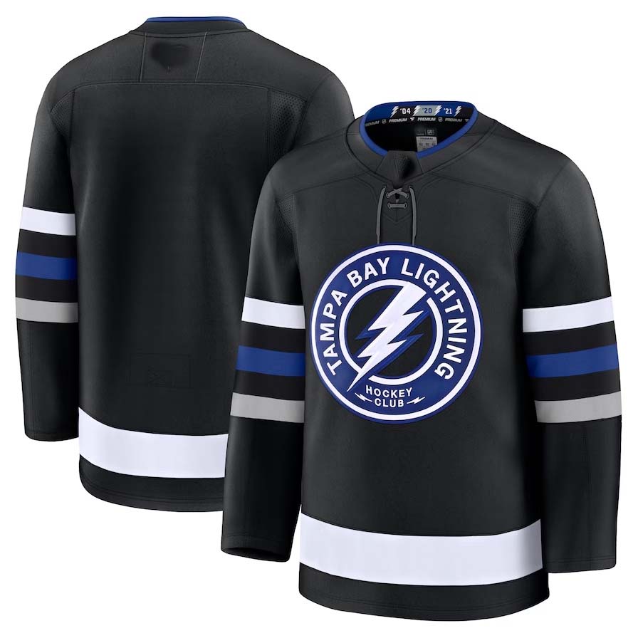 TB.Lightning Fanatics Alternate Premium Jersey - Black Stitched American Hockey Jerseys CustomName
