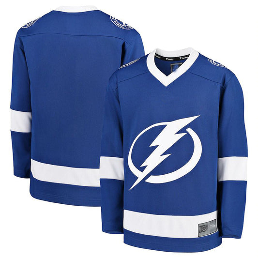 TB.Lightning Fanatics Branded Home Replica Blank Jersey Blue Stitched American Hockey Jerseys CustomName