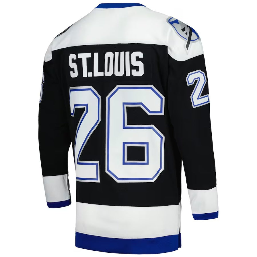 TB.Lightning #26 Martin St. Louis Mitchell & Ness 2004 Stanley Cup Champions Blue Line Player Jersey - Black Stitched American Hockey Jerseys CustomName
