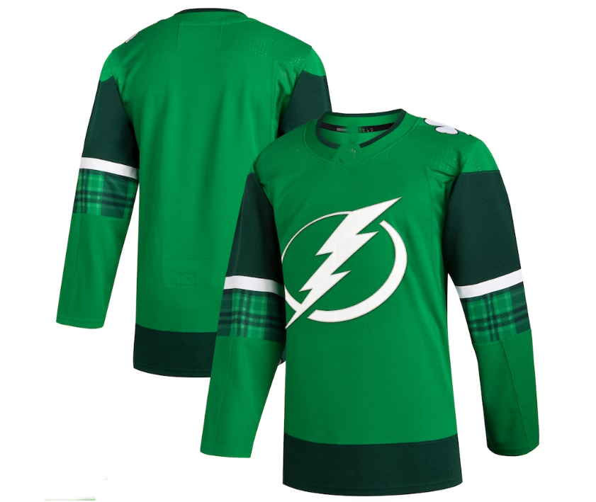 TB.Lightning 2023 St. Patrick's Day Primegreen Authentic Jersey - Kelly Green Stitched American Hockey Jerseys CustomName