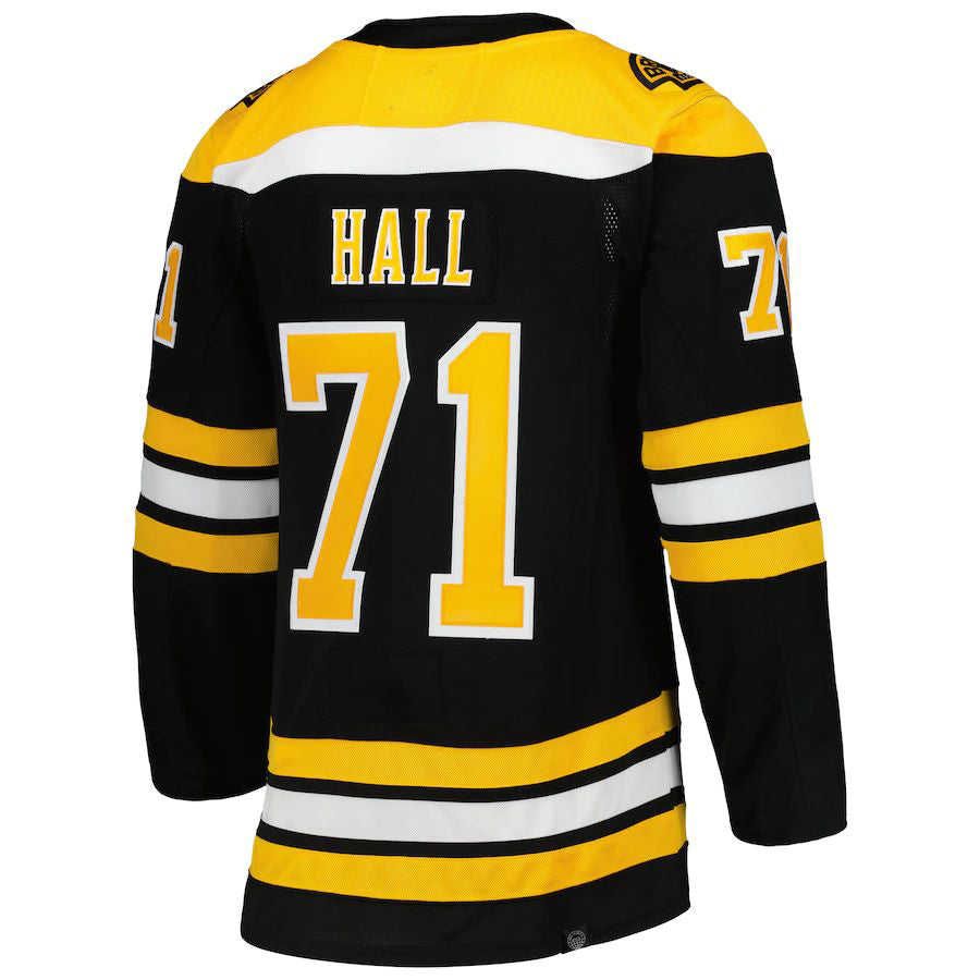 B.Bruins #71 Taylor Hall Primegreen Authentic Pro Home Player Jersey  Black Stitched American Hockey Jerseys CustomName