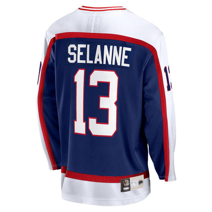 W.Jets #13 Teemu Selanne Fanatics Branded Breakaway Retired Player Jersey Navy Stitched American Hockey Jerseys CustomName