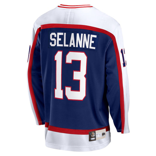 W.Jets #13 Teemu Selanne Fanatics Branded Breakaway Retired Player Jersey Navy Stitched American Hockey Jerseys CustomName