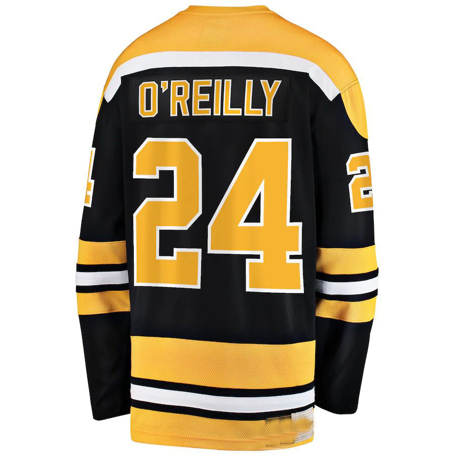B.Bruins #24 Terry O'Reilly Fanatics Branded Premier Breakaway Retired Player Jersey  Black Stitched American Hockey Jerseys CustomName