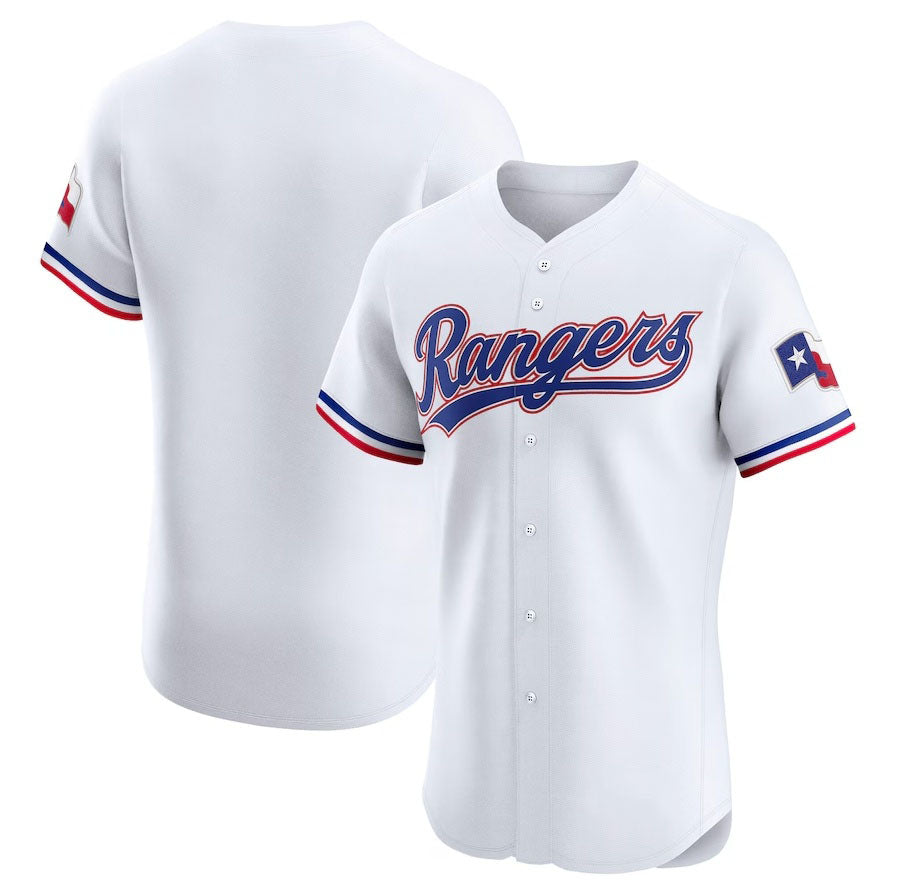 Texas Rangers Home Elite Jersey - White Baseball Jersey