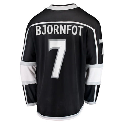LA.Kings #7 Tobias Bjornfot Fanatics Branded Home Breakaway Player Jersey  Black Stitched American Hockey Jerseys CustomName