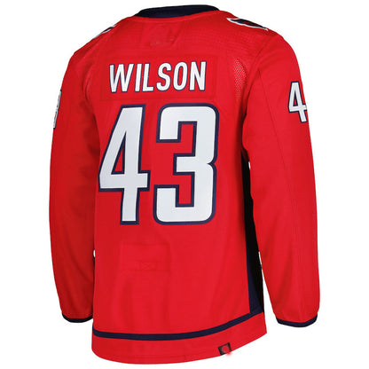 W.Capitals #43 Tom Wilson Home Primegreen Authentic Pro Player Jersey Red Stitched American Hockey Jerseys CustomName