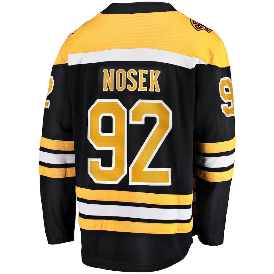 B.Bruins #92 Tomas Nosek Fanatics Branded Home Breakaway Player Jersey Black Stitched American Hockey Jerseys CustomName