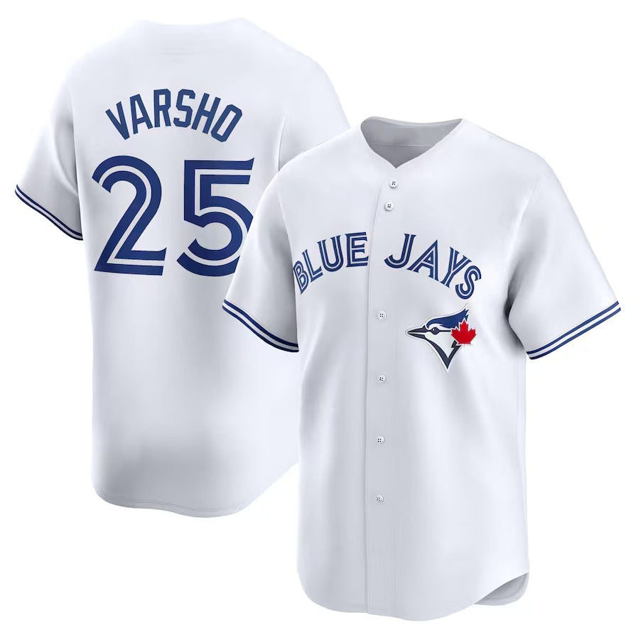 Toronto Blue Jays #25 Daulton Varsho Home Limited Player Jersey - White Stitched Baseball Jersey
