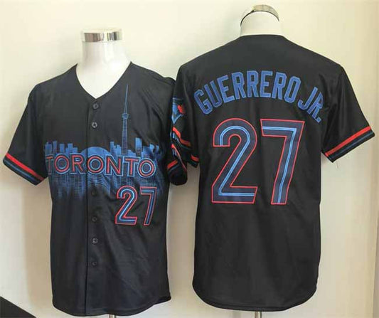Toronto Blue Jays #27 Vladimir Guerrero Jr. Navy 2024 City Connect Limited Stitched Baseball Jersey