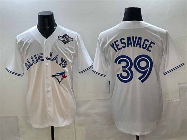 Toronto Blue Jays #39 Trey Yesavage White 2025 World Series Home Cool Base Stitched Baseball Jersey