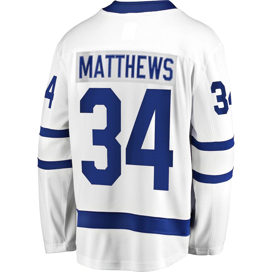 T.Maple Leafs #34 Auston Matthews Fanatics Branded Away Premier Breakaway Player Jersey White  Stitched American Hockey Jerseys CustomName