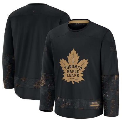 T.Maple Leafs Fanatics 2024 Military Appreciation Practice Jersey - Black Stitched American Hockey Jerseys CustomName