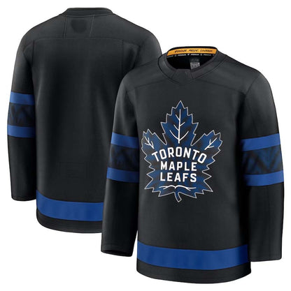 T.Maple Leafs Fanatics Alternate Premium Jersey - Black Stitched American Hockey Jerseys CustomName
