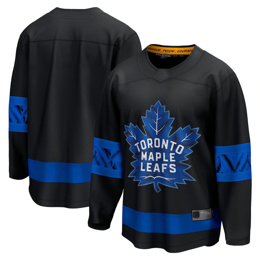 T.Maple Leafs Fanatics Branded Alternate Premier Breakaway Reversible Blank Jersey  Blank Jersey Black Stitched American Hockey Jerseys CustomName