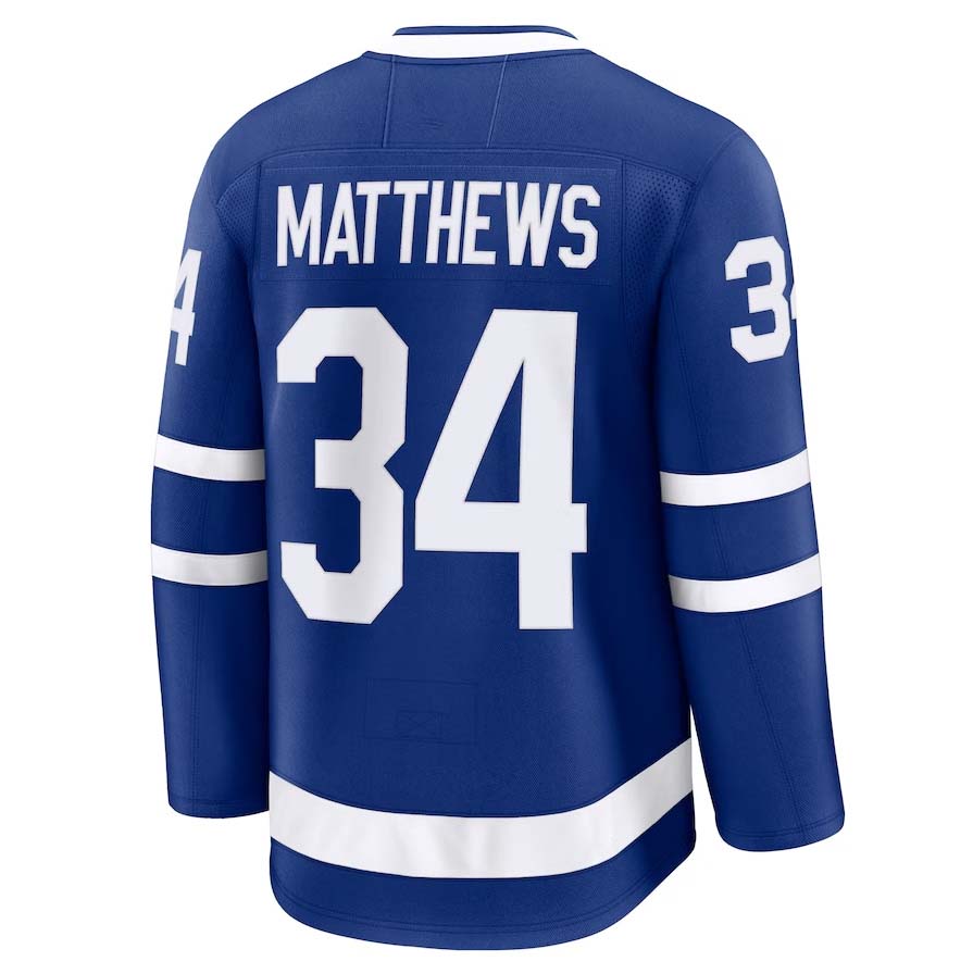 T.Maple Leafs #34 Auston Matthews Fanatics Captain Patch Home Premium Jersey - Blue Stitched American Hockey Jerseys CustomName