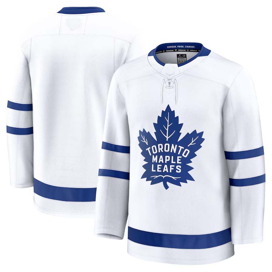 T.Maple Leafs Fanatics Away Premium Jersey - White Stitched American Hockey Jerseys CustomName