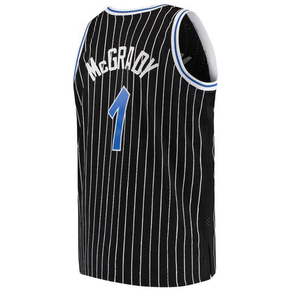 O.Magic #1 Tracy McGrady Mitchell & Ness Big & Tall Hardwood Classics Swingman Jersey Black Stitched American Basketball Jersey