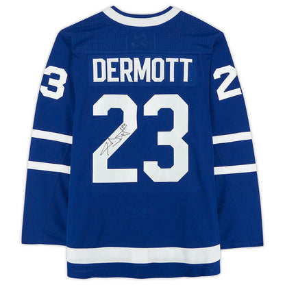 T.Maple Leafs #23 Travis Dermott Fanatics Authentic Autographed Blue Stitched American Hockey Jerseys CustomName