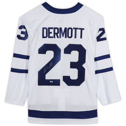 T.Maple Leafs #23 Travis Dermott Fanatics Authentic Autographed White  Stitched American Hockey Jerseys CustomName