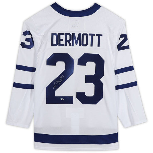 T.Maple Leafs #23 Travis Dermott Fanatics Authentic Autographed White  Stitched American Hockey Jerseys CustomName