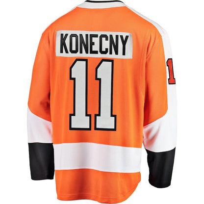 P.Flyers #11 Travis Konecny Fanatics Branded Breakaway Player Jersey Orange Stitched American Hockey Jerseys CustomName
