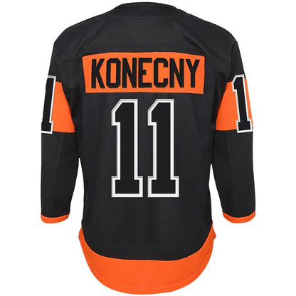 P.Flyers #11 Travis Konecny Alternate Premier Player Jersey Black Stitched American Hockey Jerseys CustomName
