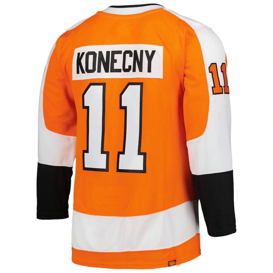 P.Flyers #11 Travis Konecny Primegreen Authentic Pro Home Player Jersey Orange Stitched American Hockey Jerseys CustomName
