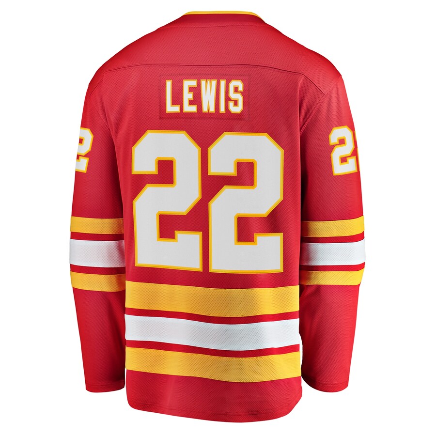 C.Flames #22 Trevor Lewis Fanatics Branded Home Breakaway Player Jersey Red Stitched American Hockey Jerseys CustomName