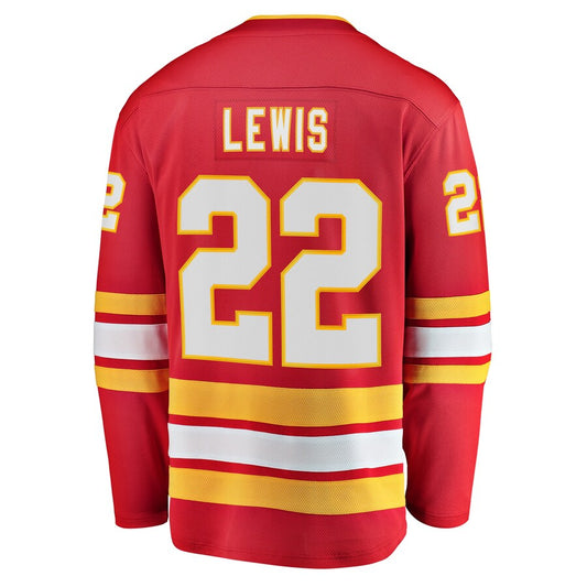 C.Flames #22 Trevor Lewis Fanatics Branded Home Breakaway Player Jersey Red Stitched American Hockey Jerseys CustomName