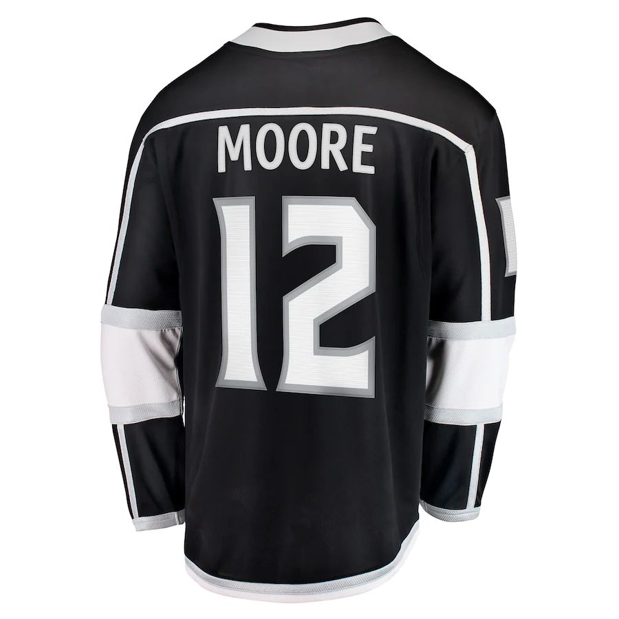 LA.Kings #12 Trevor Moore Fanatics Branded Home Breakaway Player Jersey  Black Stitched American Hockey Jerseys CustomName