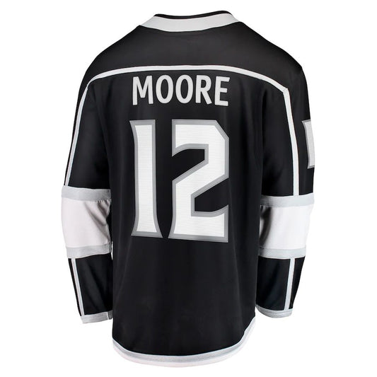 LA.Kings #12 Trevor Moore Fanatics Branded Home Breakaway Player Jersey  Black Stitched American Hockey Jerseys CustomName