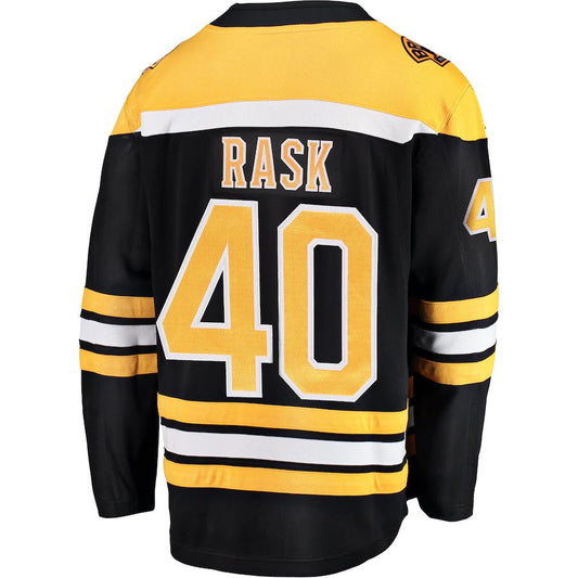 B.Bruins #40 Tuukka Rask Fanatics Branded Breakaway Player Jersey Black Stitched American Hockey Jerseys CustomName